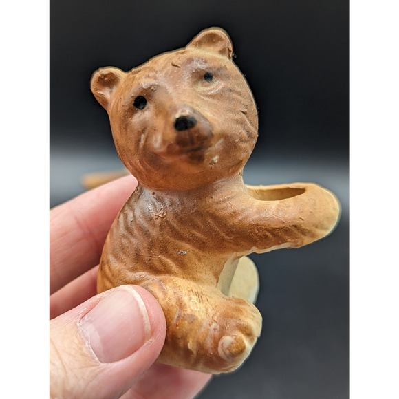 Vintage Niagara Falls Bears Salt & Pepper Shakers Set W/Stand 3 Pc Granny Core - Picture 11 of 16